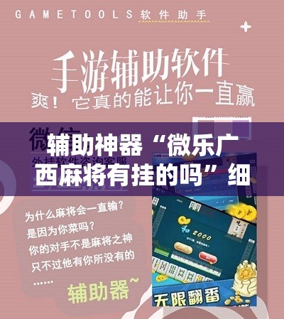 辅助神器“微乐广西麻将有挂的吗”细辅助教程分享