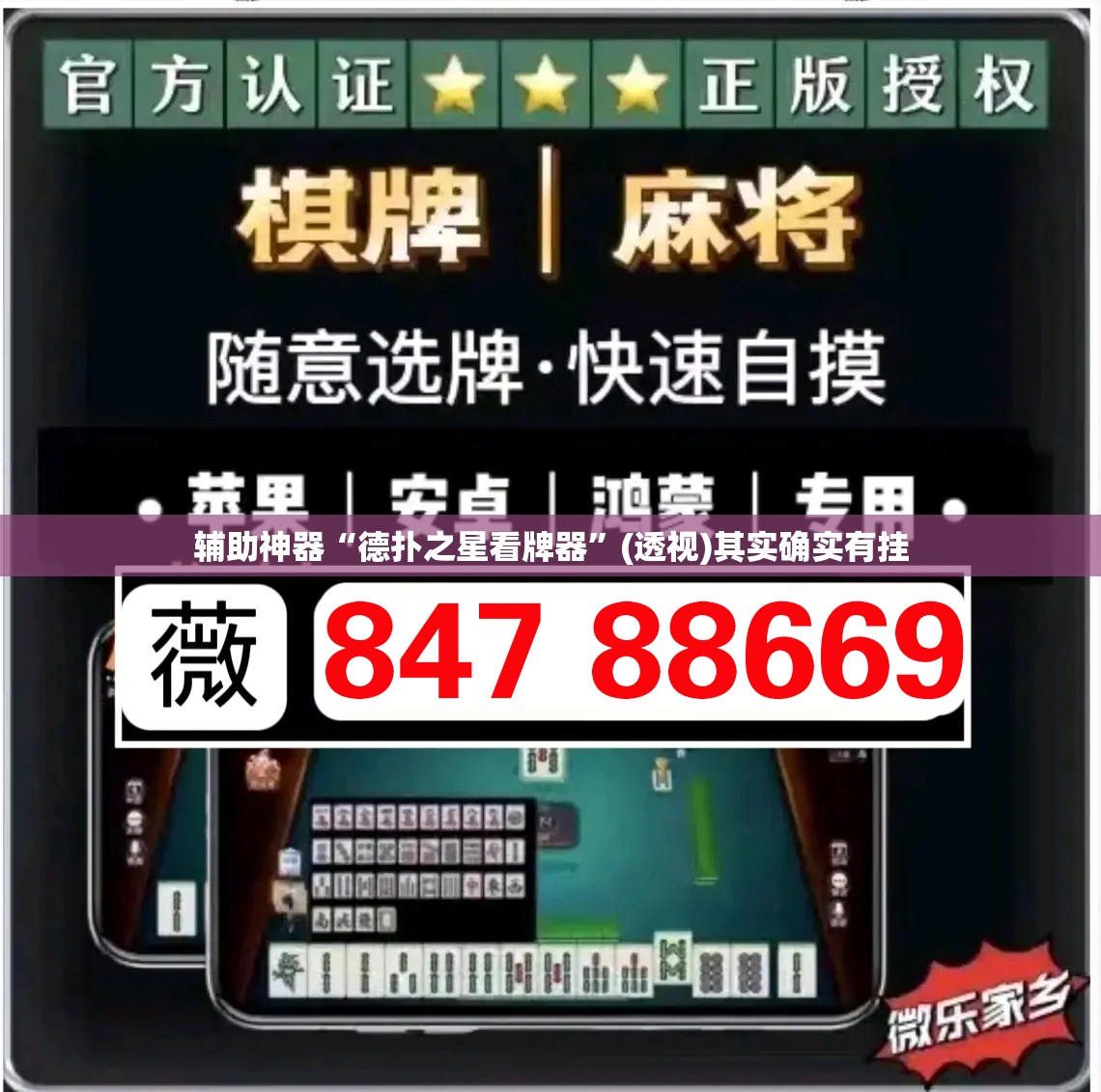 辅助神器“德扑之星看牌器”(透视)其实确实有挂