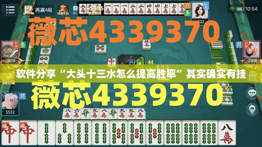 软件分享“大头十三水怎么提高胜率	”其实确实有挂