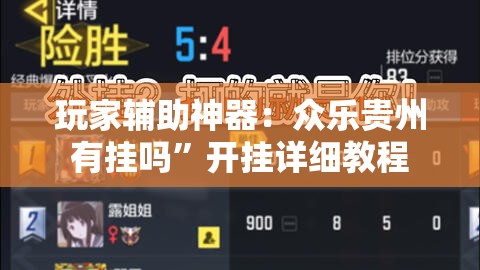 玩家辅助神器：众乐贵州有挂吗	”开挂详细教程