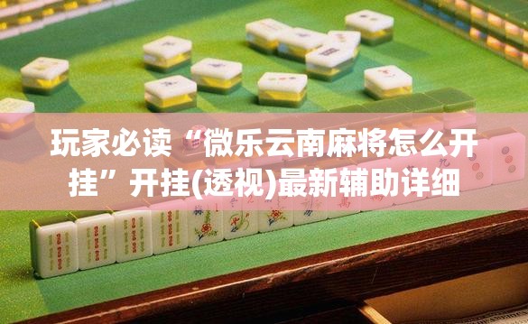 玩家必读“微乐云南麻将怎么开挂	”开挂(透视)最新辅助详细