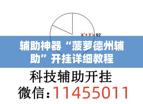 辅助神器“菠萝德州辅助	”开挂详细教程