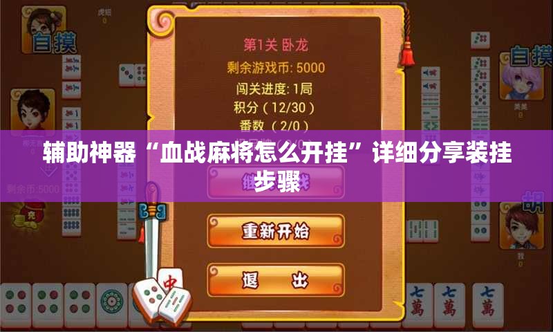 辅助神器“血战麻将怎么开挂”详细分享装挂步骤