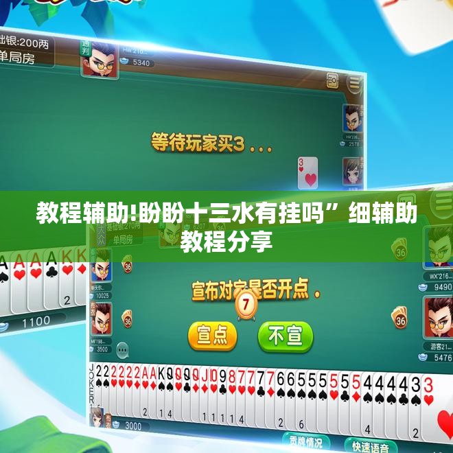 教程辅助!盼盼十三水有挂吗”细辅助教程分享