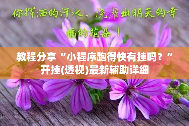 教程分享“小程序跑得快有挂吗？	”开挂(透视)最新辅助详细