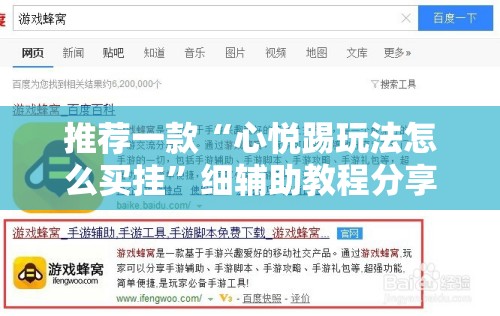 推荐一款“心悦踢玩法怎么买挂”细辅助教程分享