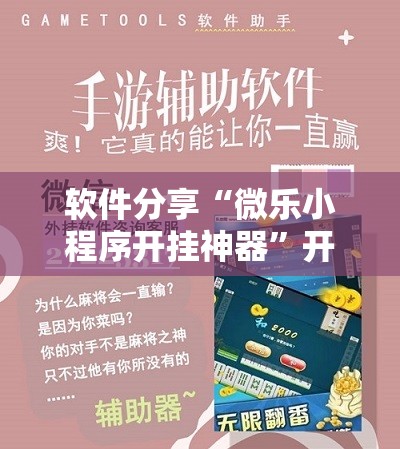 软件分享“微乐小程序开挂神器”开挂辅助脚本+详细开挂安装教程