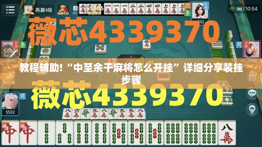 教程辅助!“中至余干麻将怎么开挂”详细分享装挂步骤