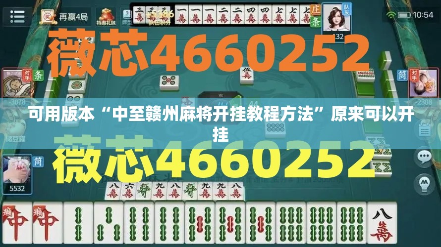 可用版本“中至赣州麻将开挂教程方法”原来可以开挂