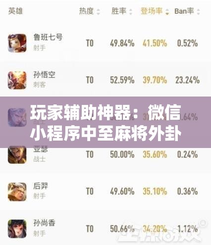 玩家辅助神器：微信小程序中至麻将外卦辅助软件下载”详细外挂透视辅助软件教程