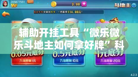 辅助开挂工具“微乐微乐斗地主如何拿好牌”科技辅助神器手机版