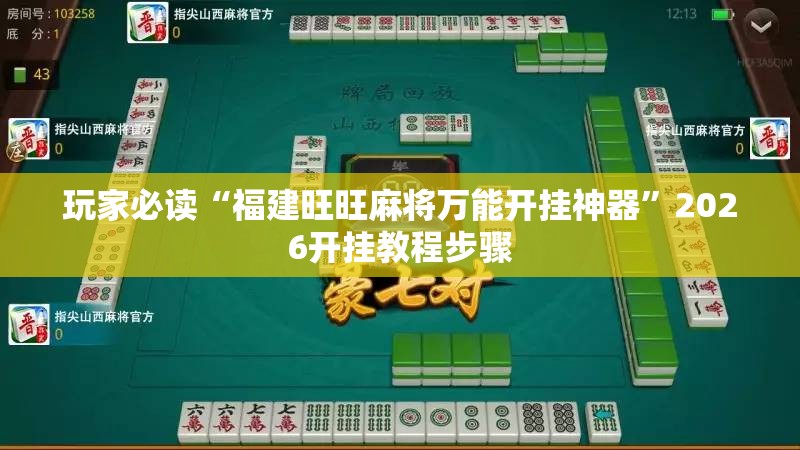玩家必读“福建旺旺麻将万能开挂神器”2026开挂教程步骤