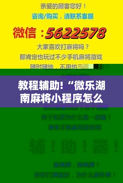 教程辅助!“微乐湖南麻将小程序怎么开挂”科技辅助神器手机版