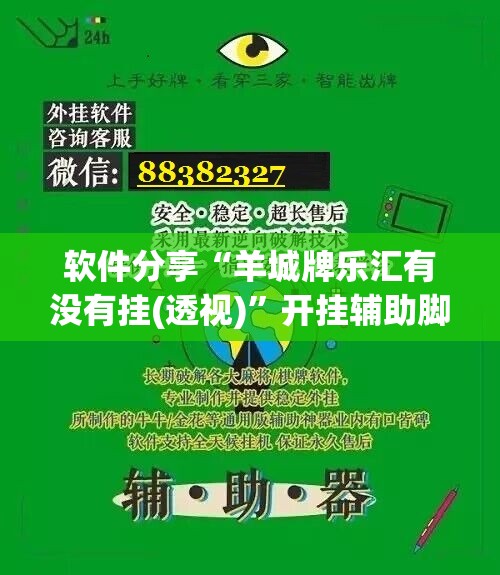 软件分享“羊城牌乐汇有没有挂(透视)”开挂辅助脚本+详细开挂安装教程