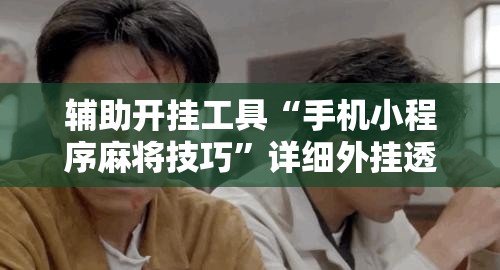 辅助开挂工具“手机小程序麻将技巧”详细外挂透视辅助软件教程