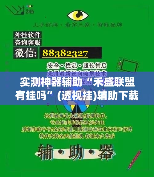 实测神器辅助“禾盛联盟有挂吗”(透视挂)辅助下载教程
