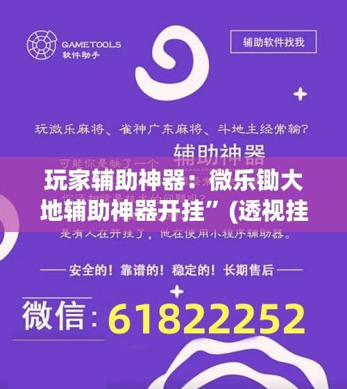 玩家辅助神器：微乐锄大地辅助神器开挂”(透视挂)辅助下载教程
