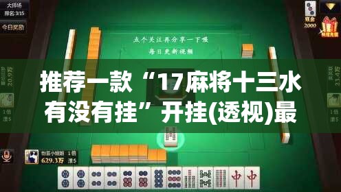 推荐一款“17麻将十三水有没有挂”开挂(透视)最新辅助详细