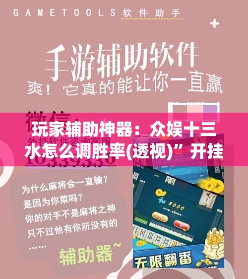 玩家辅助神器：众娱十三水怎么调胜率(透视)”开挂辅助脚本+详细开挂安装教程