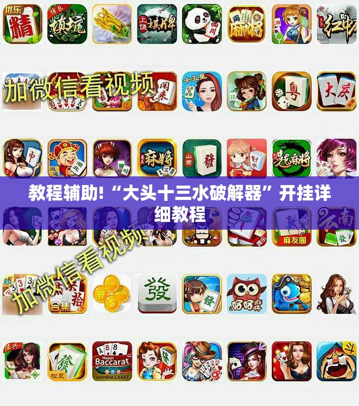 教程辅助!“大头十三水破解器”开挂详细教程