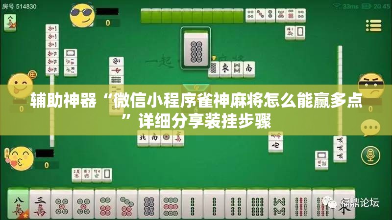 辅助神器“微信小程序雀神麻将怎么能赢多点”详细分享装挂步骤