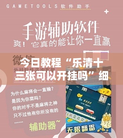 今日教程“乐清十三张可以开挂吗”细辅助教程分享