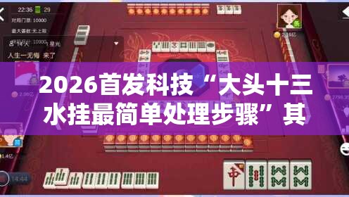 2026首发科技“大头十三水挂最简单处理步骤	”其实确实有挂