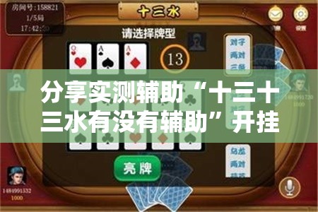 分享实测辅助“十三十三水有没有辅助”开挂详细教程