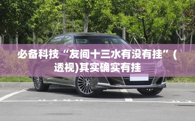 必备科技“友间十三水有没有挂”(透视)其实确实有挂