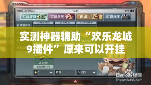 实测神器辅助“欢乐龙城9插件”原来可以开挂