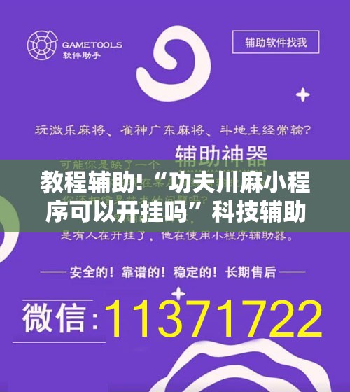 教程辅助!“功夫川麻小程序可以开挂吗”科技辅助神器手机版