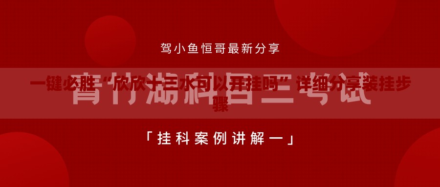 一键必胜“欣欣十三水可以开挂吗”详细分享装挂步骤