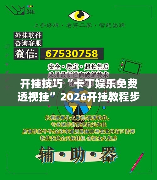 开挂技巧“卡丁娱乐免费透视挂	”2026开挂教程步骤