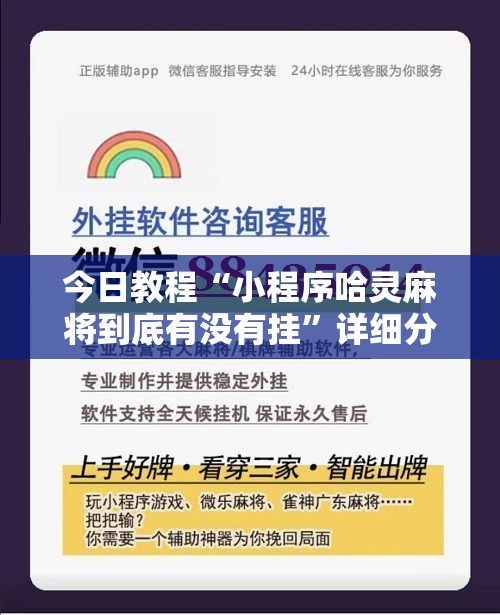 今日教程“小程序哈灵麻将到底有没有挂”详细分享装挂步骤