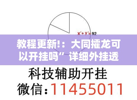 教程更新!：大同攉龙可以开挂吗”详细外挂透视辅助软件教程
