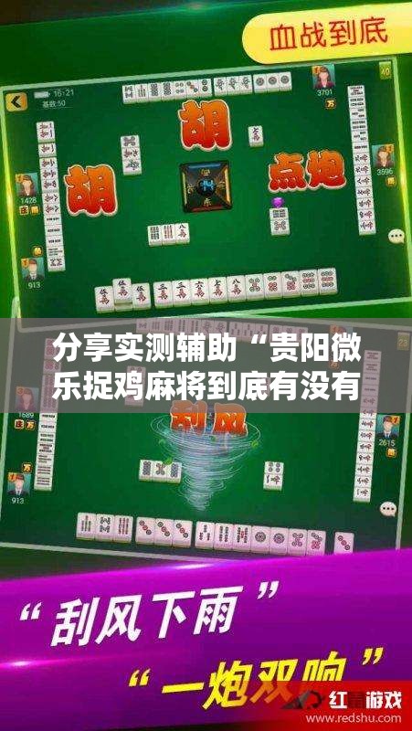 分享实测辅助“贵阳微乐捉鸡麻将到底有没有挂”科技辅助神器手机版
