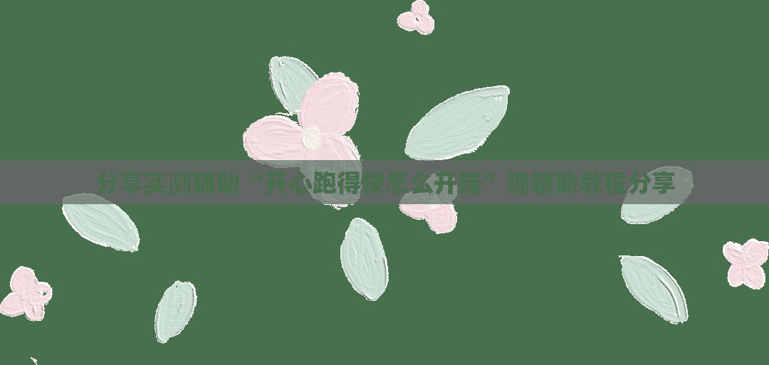 分享实测辅助“开心跑得快怎么开挂”细辅助教程分享