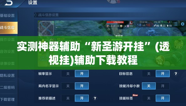 实测神器辅助“新圣游开挂”(透视挂)辅助下载教程