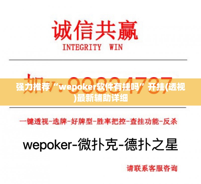 强力推荐“wepoker软件有挂吗”开挂(透视)最新辅助详细