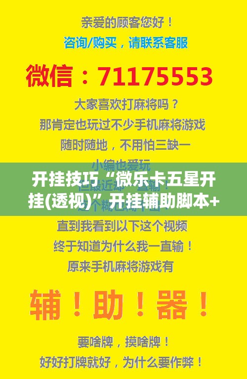 开挂技巧“微乐卡五星开挂(透视)”开挂辅助脚本+详细开挂安装教程