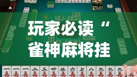 玩家必读“雀神麻将挂免费安装(透视)”开挂辅助脚本+详细开挂安装教程
