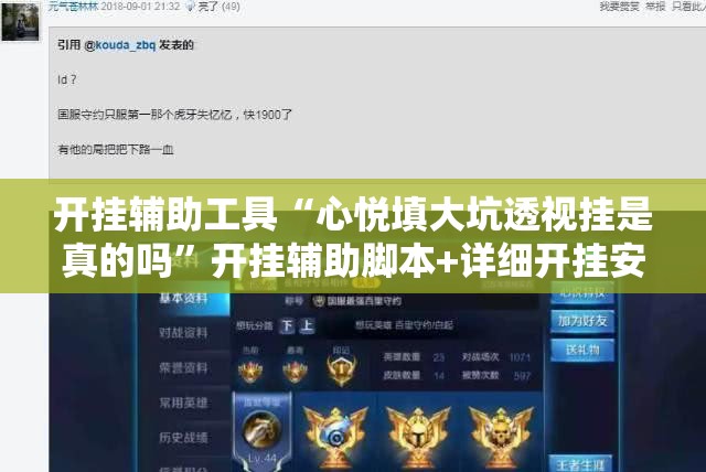 开挂辅助工具“心悦填大坑透视挂是真的吗”开挂辅助脚本+详细开挂安装教程