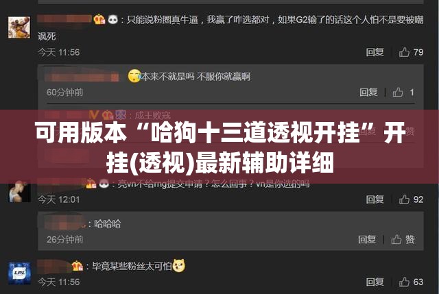 可用版本“哈狗十三道透视开挂	”开挂(透视)最新辅助详细