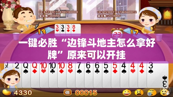 一键必胜“边锋斗地主怎么拿好牌”原来可以开挂