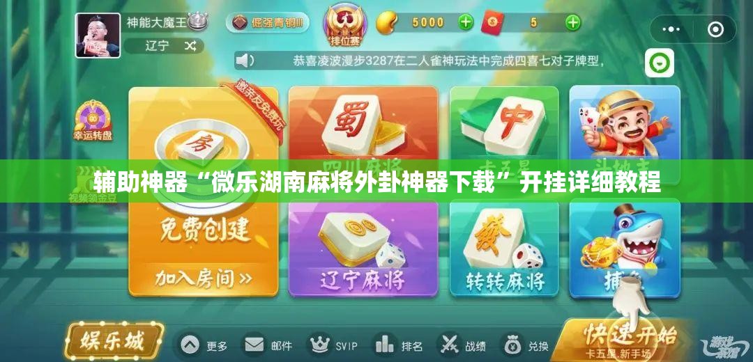 辅助神器“微乐湖南麻将外卦神器下载”开挂详细教程