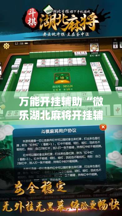 万能开挂辅助“微乐湖北麻将开挂辅助器通用版	”开挂(透视)辅助教程