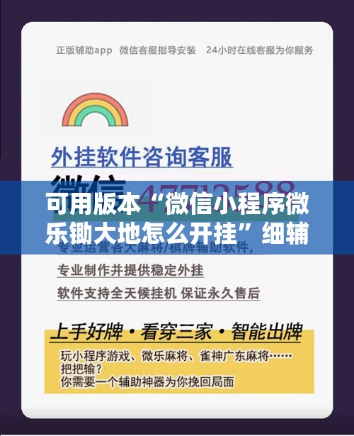 可用版本“微信小程序微乐锄大地怎么开挂”细辅助教程分享