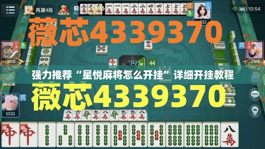 强力推荐“星悦麻将怎么开挂”详细开挂教程