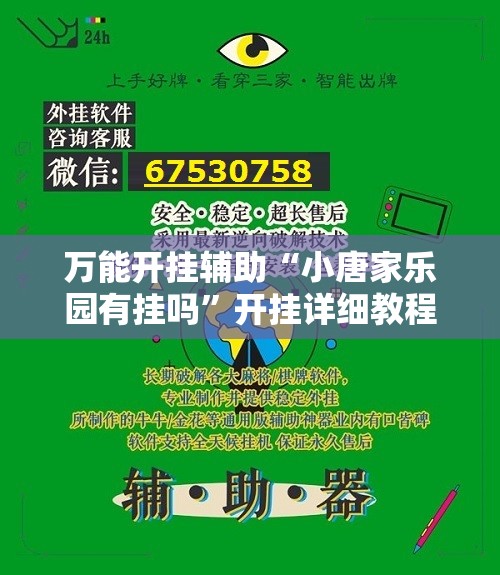 万能开挂辅助“小唐家乐园有挂吗”开挂详细教程
