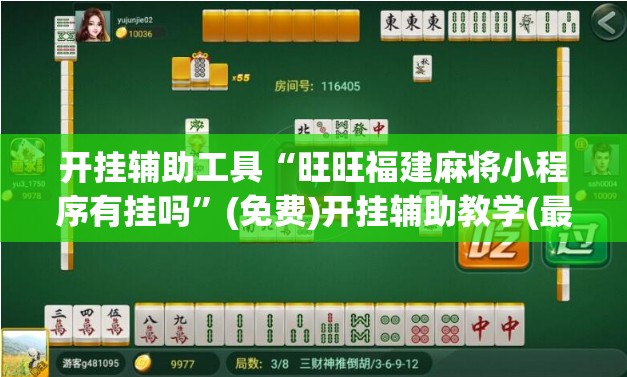 开挂辅助工具“旺旺福建麻将小程序有挂吗”(免费)开挂辅助教学(最新辅助开挂教程)